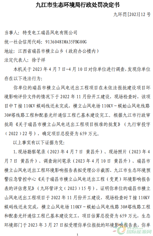 未批先建！这家企业被罚款6.59万元