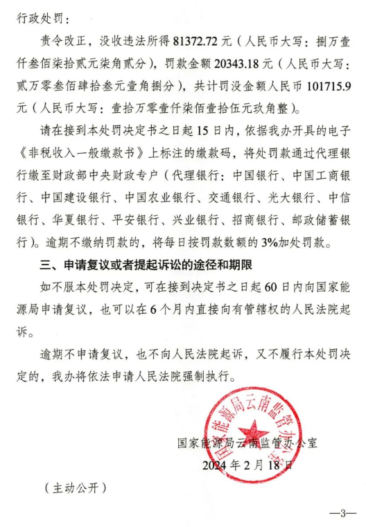 罚款10万元！中国电建旗下一子公司被罚！