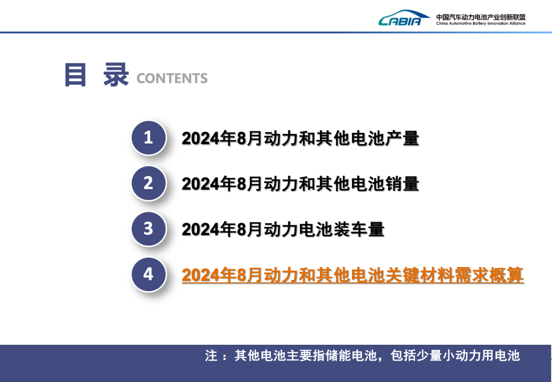 2024年8月动力、储能电池及其他电池总销量92.8GWh、同比增长43.2%