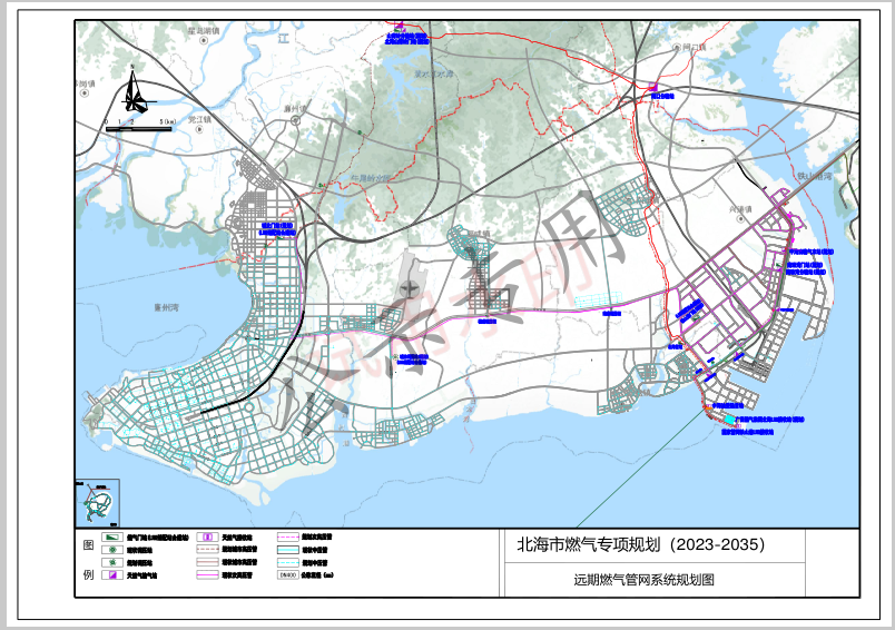 广西北海市：到2035 年燃气普及率99.5%。