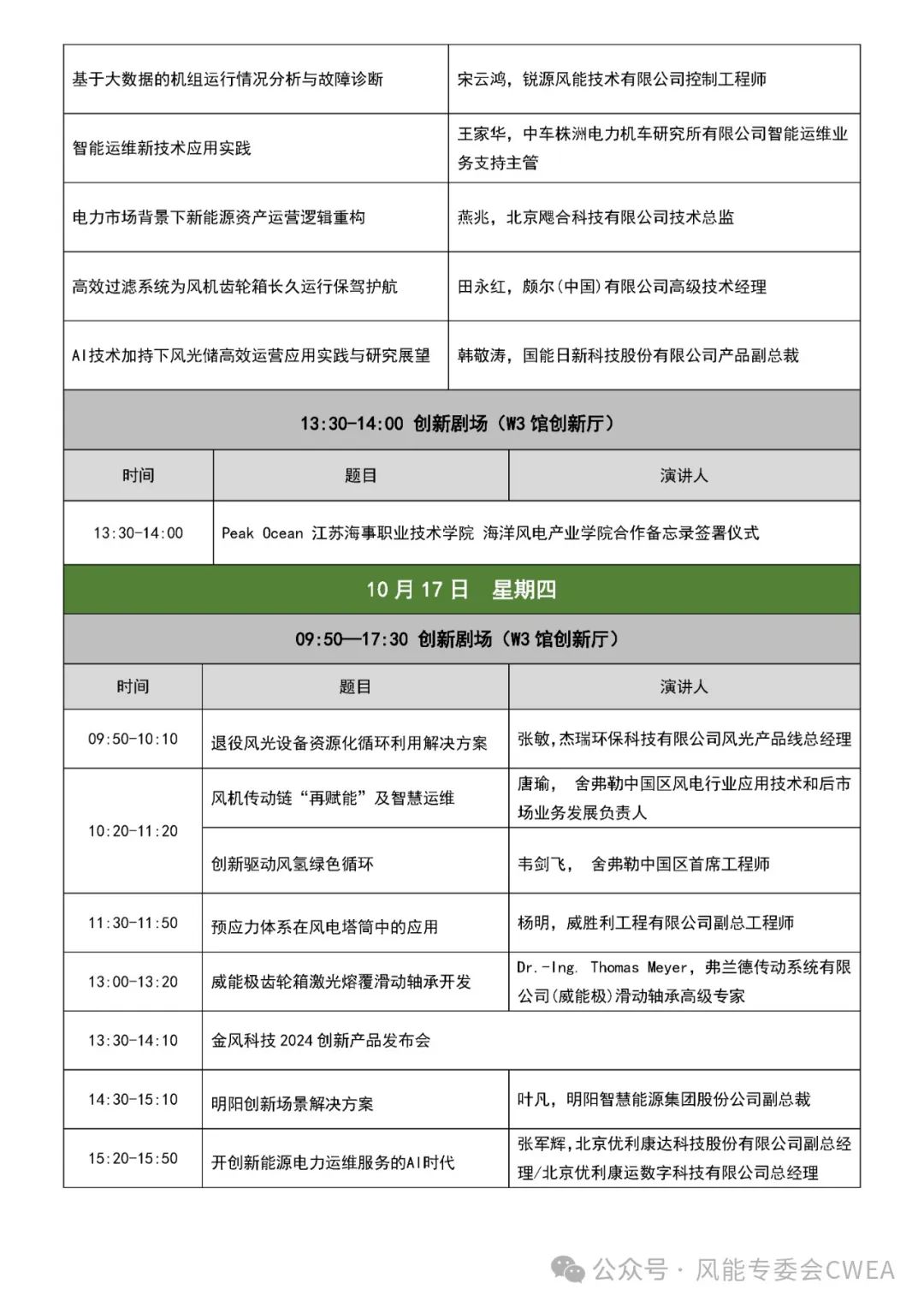 2024北京国际风能大会暨展览会（CWP2024）中英文详细日程发布